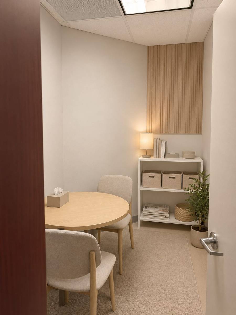 Rendering of the assessment and feeding room